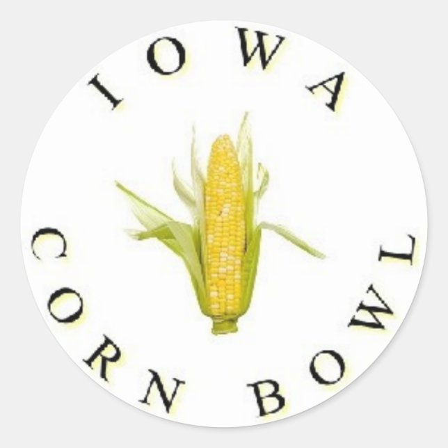 The Iowa Corn Bowl Classic Round Sticker (Front)