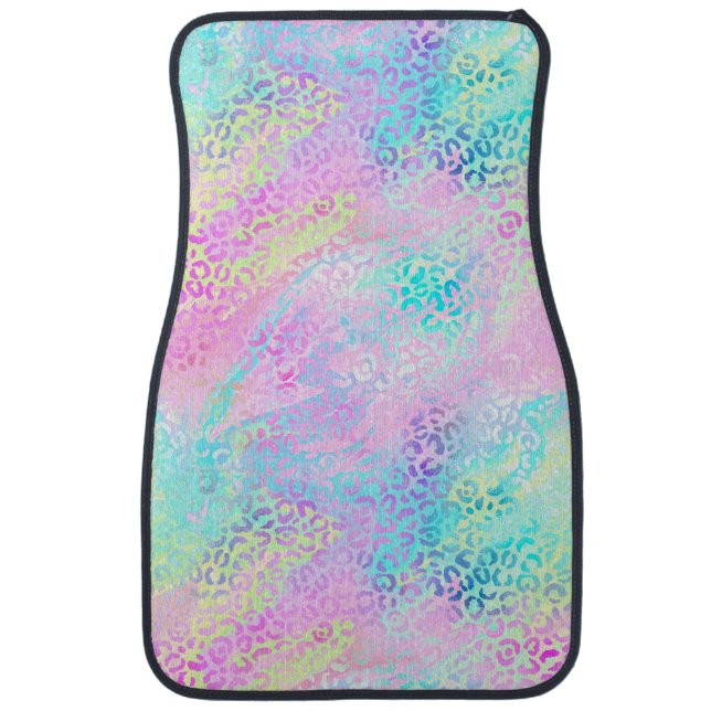 The Iridescent Leopard Series Design 10 Car Floor Mat (Front)
