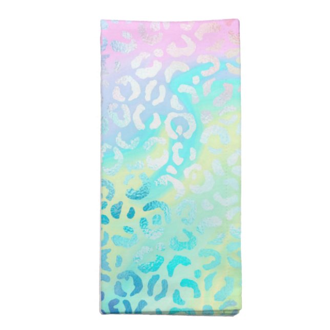 The Iridescent Leopard Series Design 10 Cloth Napkin (Folded)