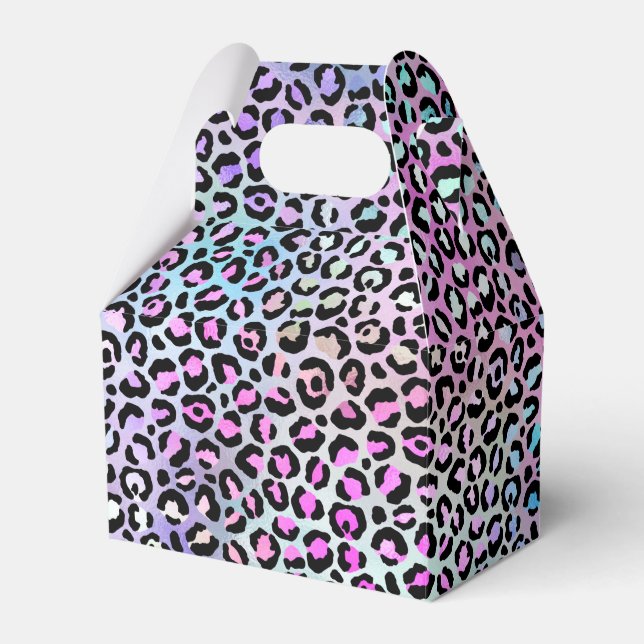 The Iridescent Leopard Series Design 12 Favor Boxes (Front Side)