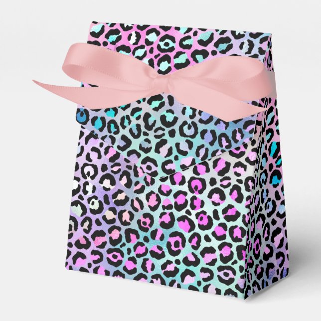 The Iridescent Leopard Series Design 12 Favor Boxes (Front Side)