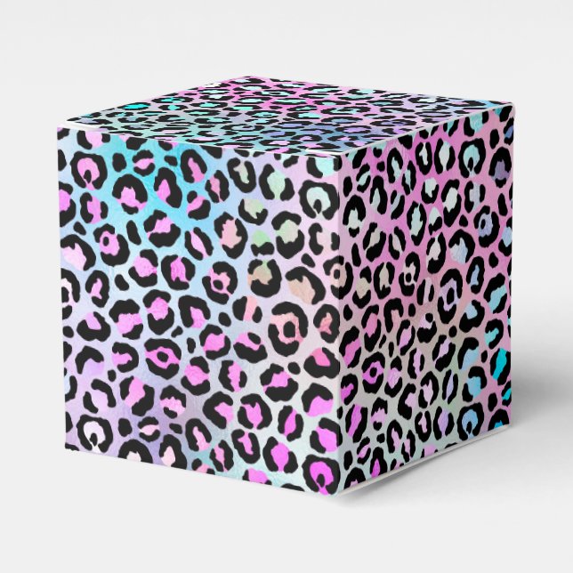 The Iridescent Leopard Series Design 12 Favor Boxes (Front Side)