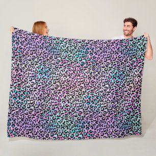 The Iridescent Leopard Series Design 12 Fleece Blanket