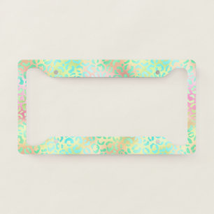 The Iridescent Leopard Series Design 2 License Plate Frame