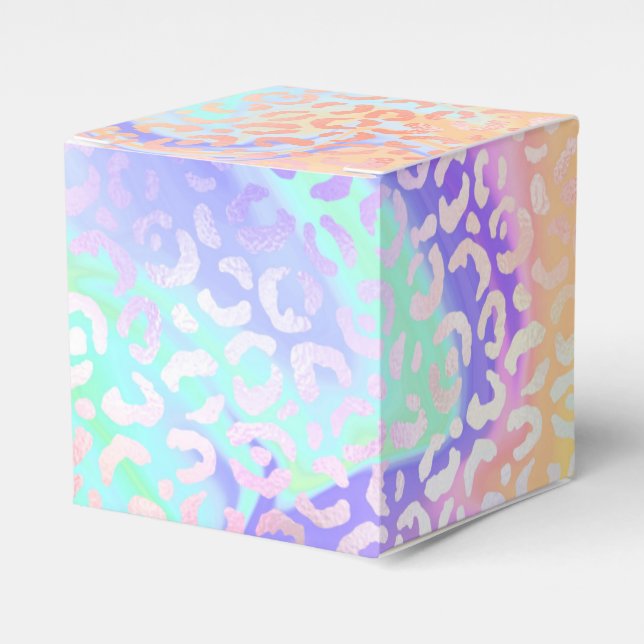 The Iridescent Leopard Series Design 3 Favor Boxes (Front Side)