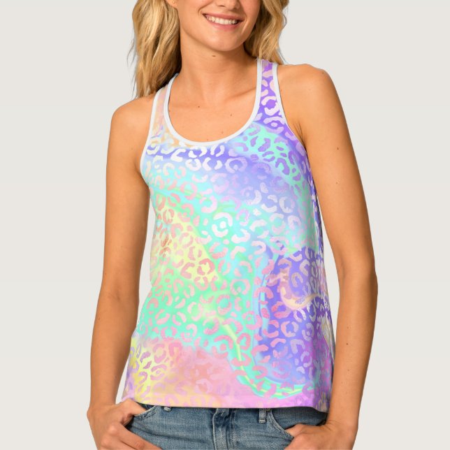 The Iridescent Leopard Series Design 3 Tank Top (Front)