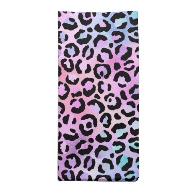The Iridescent Leopard Series Design 4 Cloth Napkin (Folded)