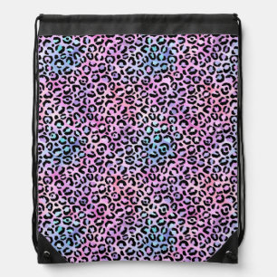 The Iridescent Leopard Series Design 4 Drawstring Bag