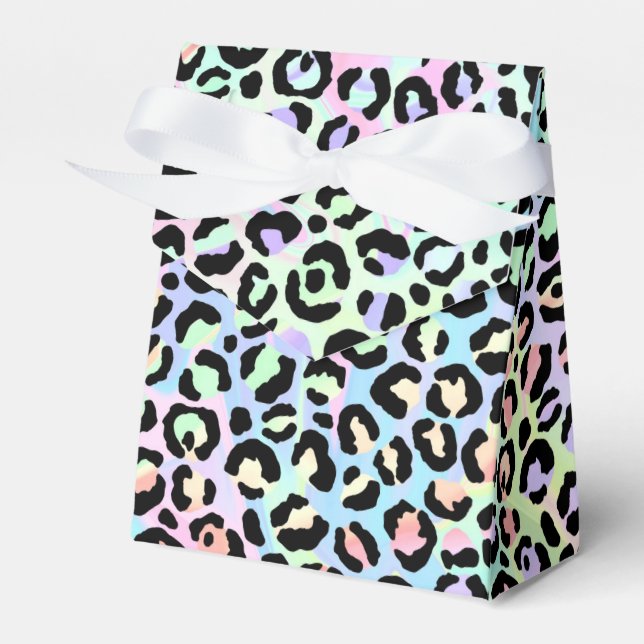 The Iridescent Leopard Series Design 5 Favor Boxes (Front Side)
