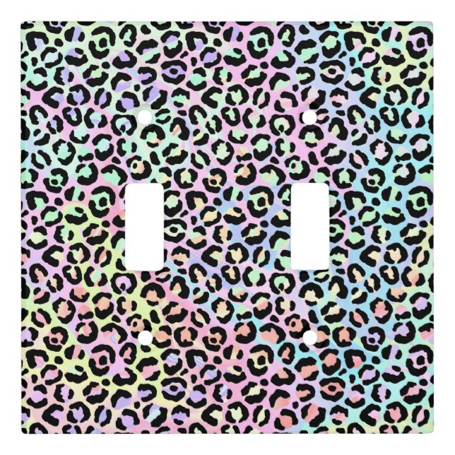 The Iridescent Leopard Series Design 5 Light Switch Cover (Front)