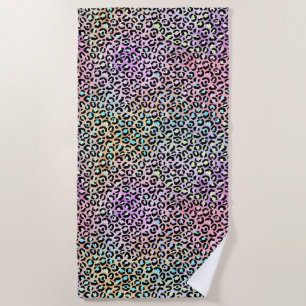 The Iridescent Leopard Series Design 6 Beach Towel