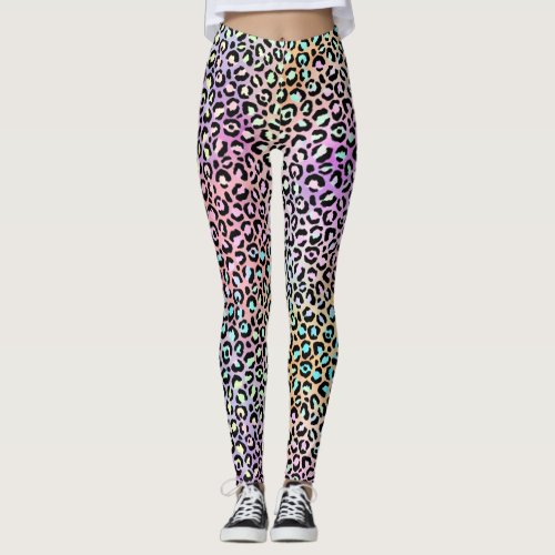 The Iridescent Leopard Series Design 6 Leggings