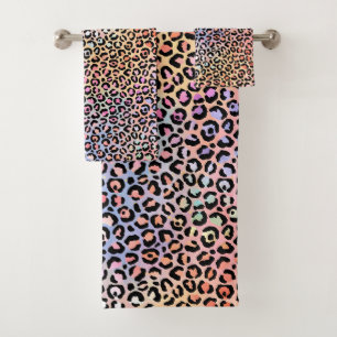 The Iridescent Leopard Series Design 7 Bath Towel Set