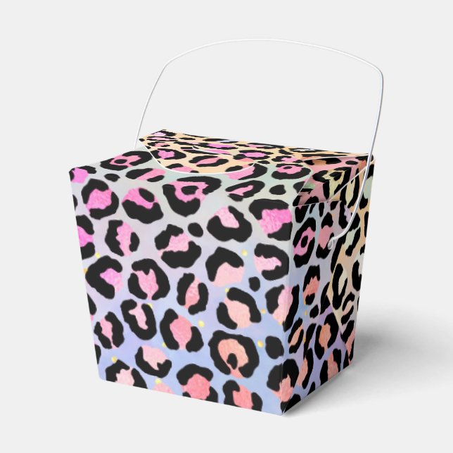 The Iridescent Leopard Series Design 7 Favor Boxes (Front Side)