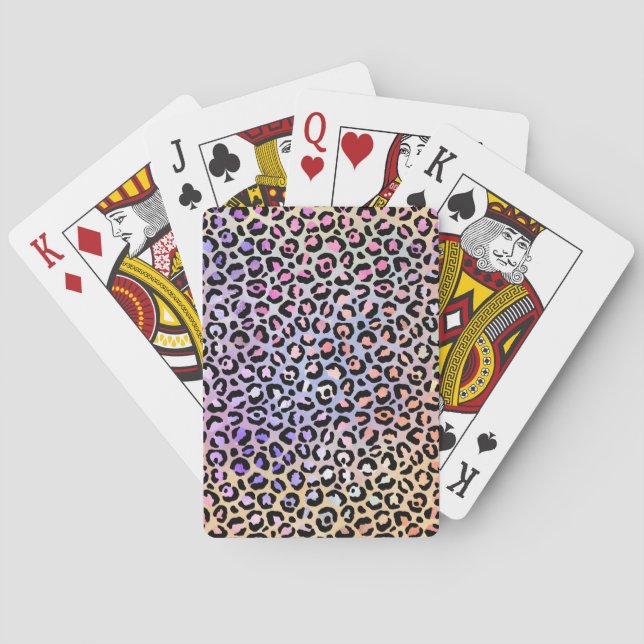 The Iridescent Leopard Series Design 7 Poker Cards (Back)