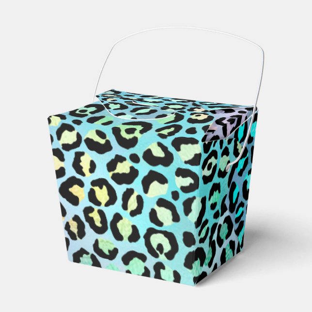 The Iridescent Leopard Series Design 8 Favor Boxes (Front Side)