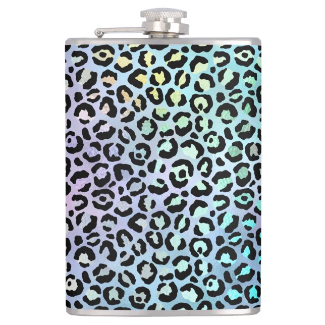 The Iridescent Leopard Series Design 8 Flask (Front)