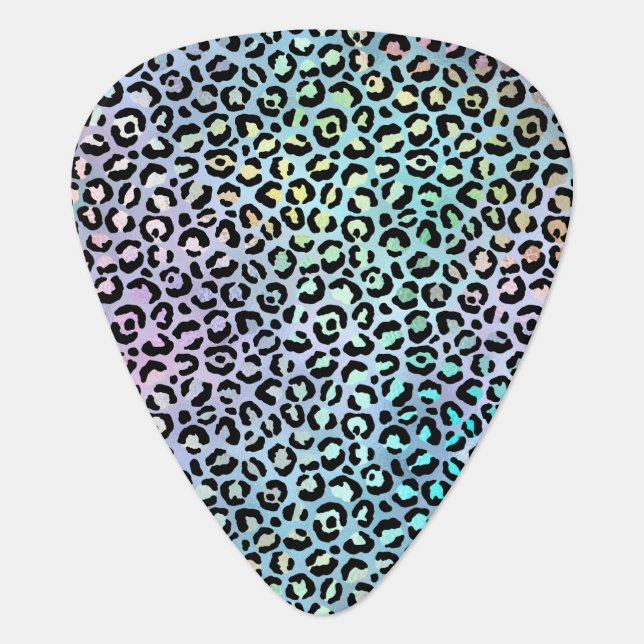 The Iridescent Leopard Series Design 8 Guitar Pick (Front)