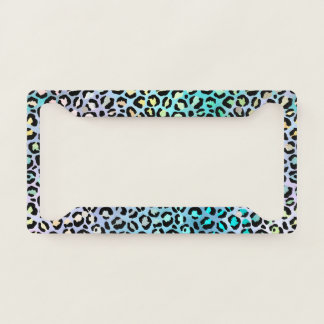 The Iridescent Leopard Series Design 8 License Plate Frame