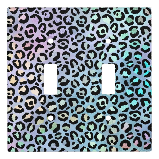 The Iridescent Leopard Series Design 8 Light Switch Cover (Front)