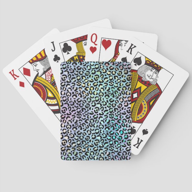 The Iridescent Leopard Series Design 8 Poker Cards (Back)