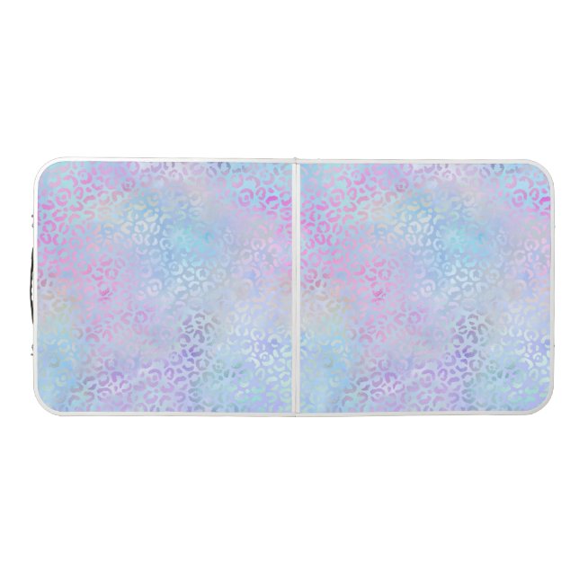 The Iridescent Leopard Series Design 9 Beer Pong Table (Top)