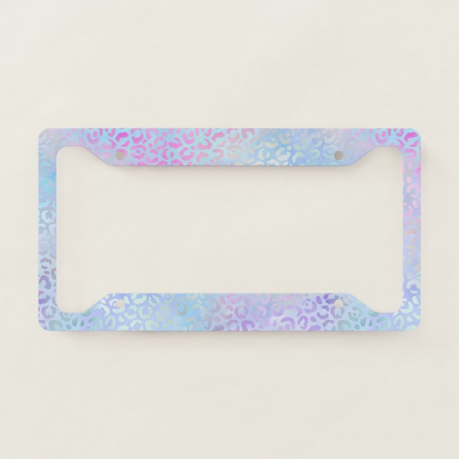 The Iridescent Leopard Series Design 9 License Plate Frame (Front)