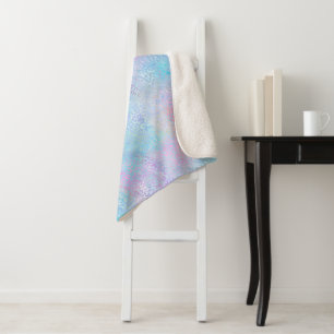 The Iridescent Leopard Series Design 9 Sherpa Blanket