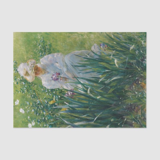 The Iris Bed by Charles Courtney Curran Tissue Paper (Front)