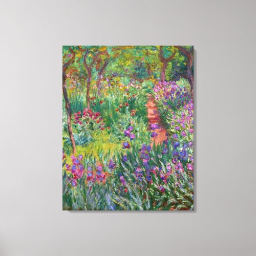 The Iris Garden At Giverny By Claude Monet Canvas Print