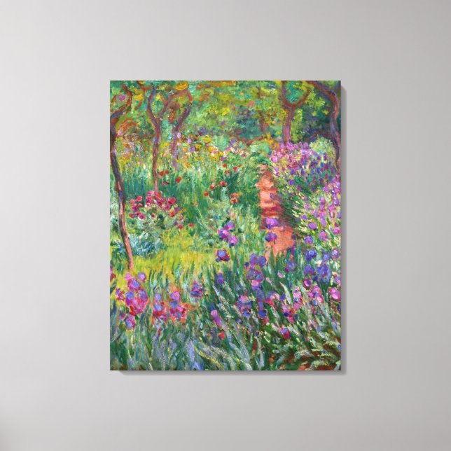 The Iris Garden At Giverny By Claude Monet Canvas Print (Front)