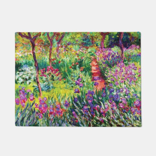 The Iris Garden at Giverny by Claude Monet Doormat