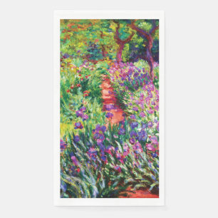 The Iris Garden at Giverny by Claude Monet Paper Guest Towels