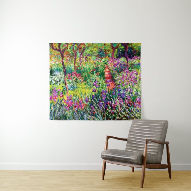 The Iris Garden at Giverny by Claude Monet Tapestry (In Situ (Horizontal))