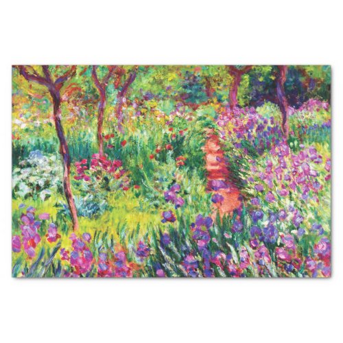 The Iris Garden at Giverny by Claude Monet    Tissue Paper