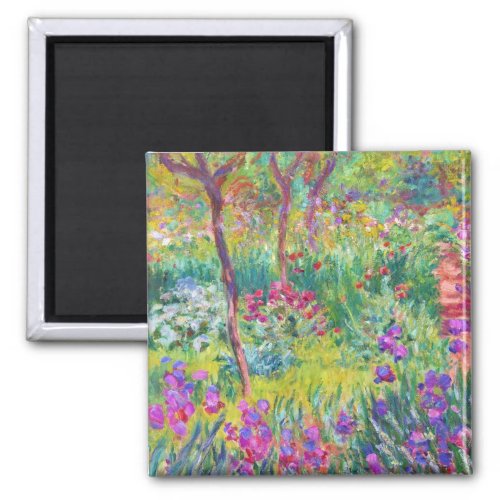 The Iris Garden at Giverny Claude Monet cool old Magnet