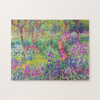 The Iris Garden at Giverny Claude Monet vibrant Jigsaw Puzzle