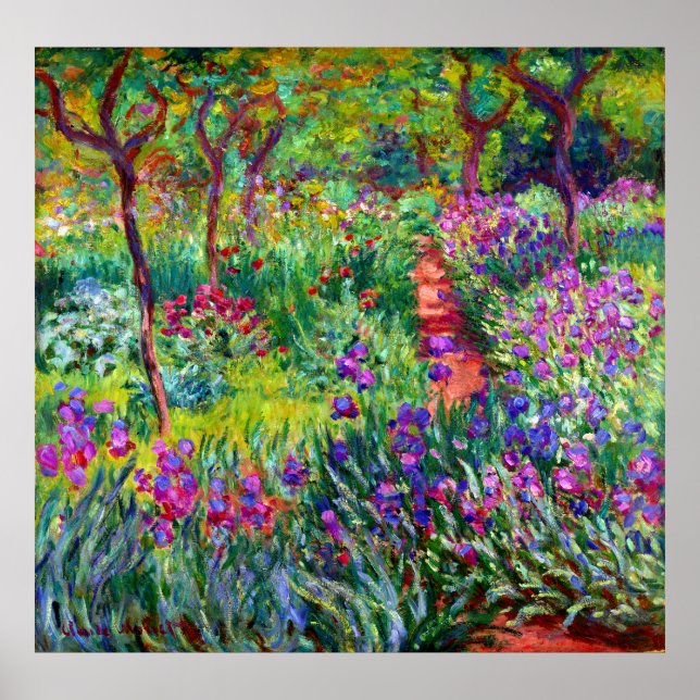 The Iris Garden at Giverny Fine Art Poster (Front)