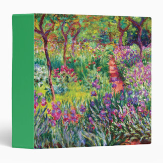 The Iris Garden by Claude Monet 3 Ring Binder
