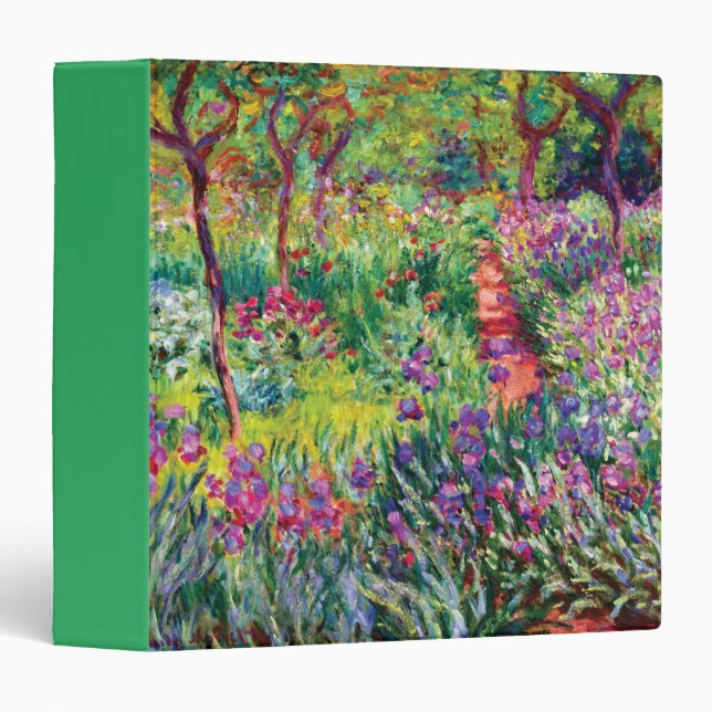 The Iris Garden by Claude Monet  3 Ring Binder (Front/Spine)