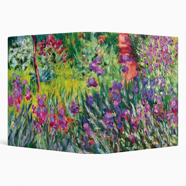 The Iris Garden by Claude Monet  3 Ring Binder (Background)