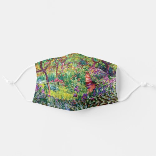 The Iris Garden by Claude Monet Adult Cloth Face Mask