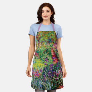 The Iris Garden by Claude Monet   Apron