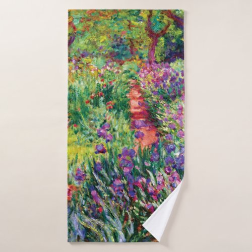 The Iris Garden by Claude Monet Bath Towel Set