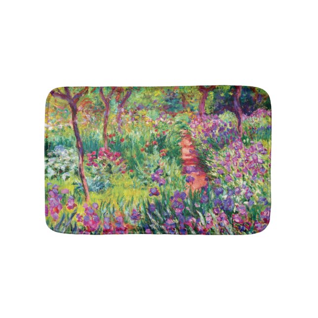 The Iris Garden by Claude Monet Bathroom Mat (Front)