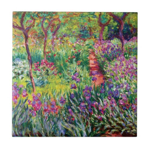 The Iris Garden by Claude Monet  Ceramic Tile