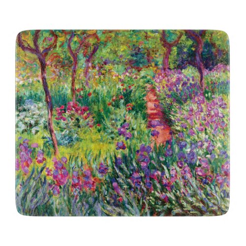 The Iris Garden by Claude Monet Cutting Board