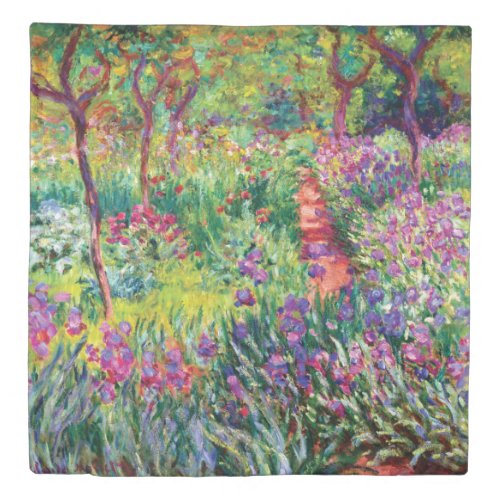 The Iris Garden by Claude Monet Duvet Cover