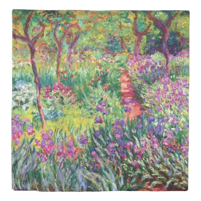 The Iris Garden by Claude Monet Duvet Cover (Front)