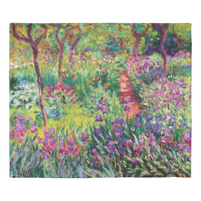 The Iris Garden by Claude Monet Duvet Cover (Front)
